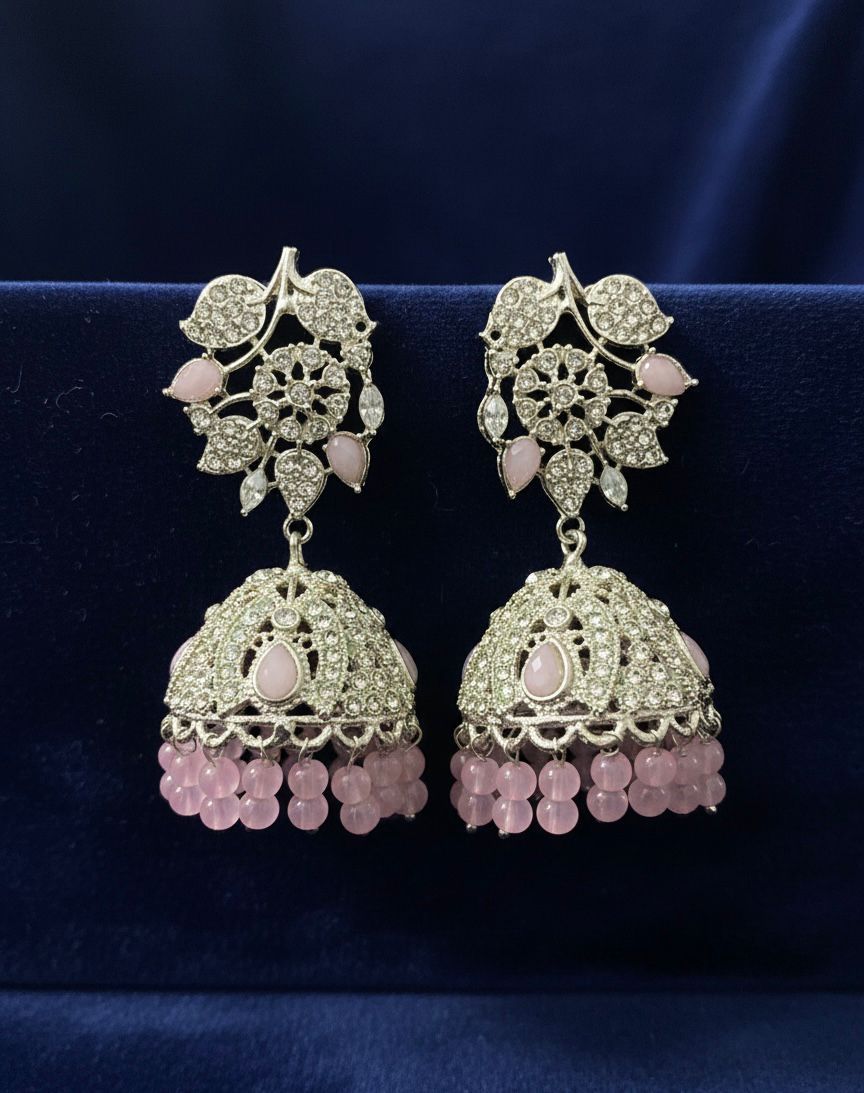 Blush Pink Pearl Jhumka Dangler