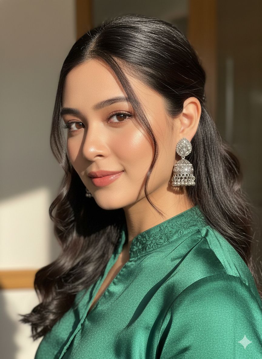 Starlight Crystal Jhumkas