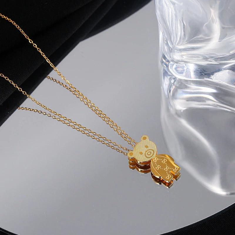 Titanium Steel Bear Pedant - SANIA STORE 