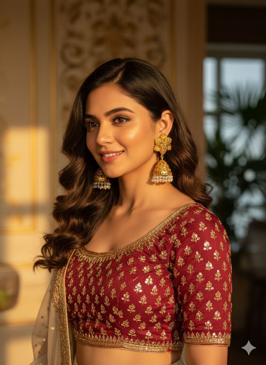 The 'Zahra' Textured Silver Jhumka