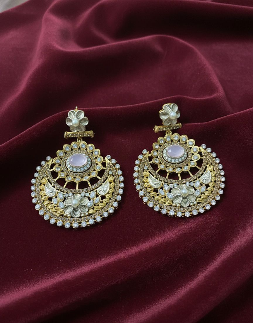 Baroque Pearl Stud Jhumkas
