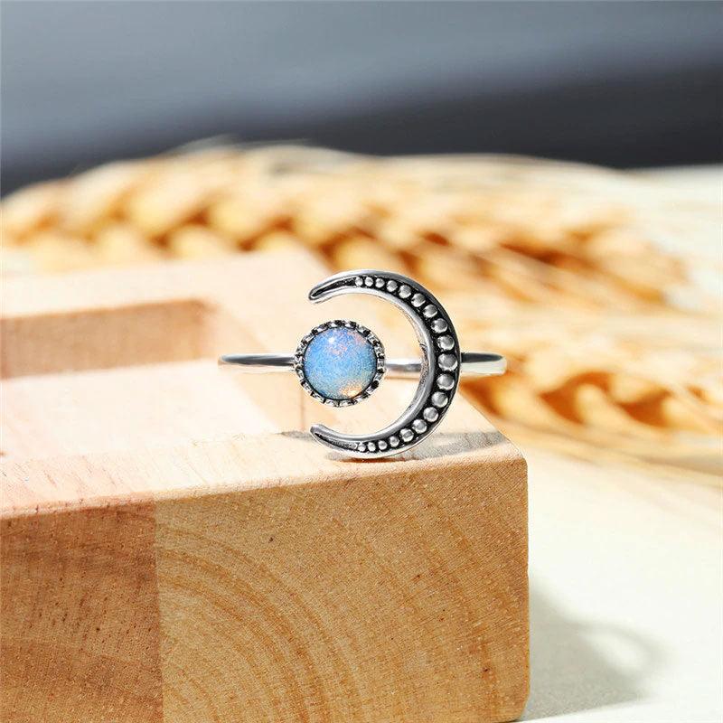 Moonstone Zircon Adjustable - Sliver - SANIA STORE 