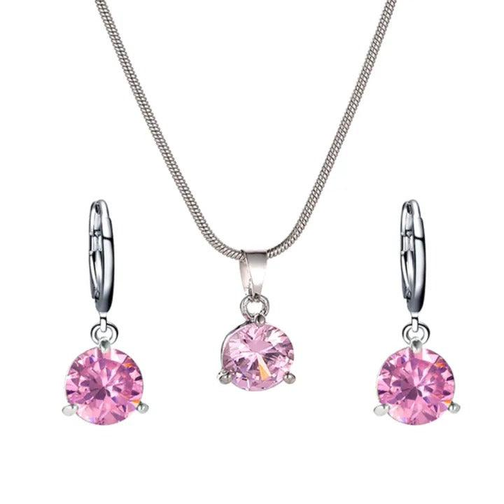 The Zircon Combo Set- Pink - SANIA STORE 
