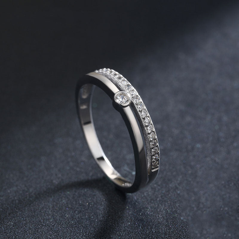 Sterling Sliver Round Zircon