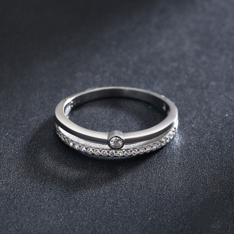 Sterling Sliver Round Zircon